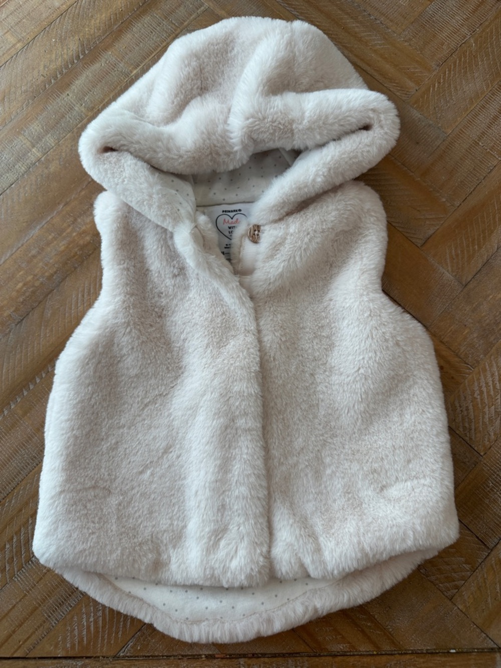 Primark Baby Girl Luxe Faux Fur Hooded Vest